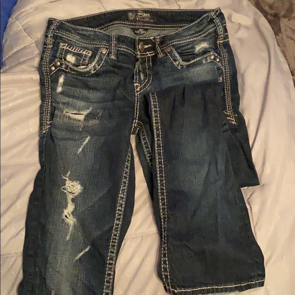 Silver jeans